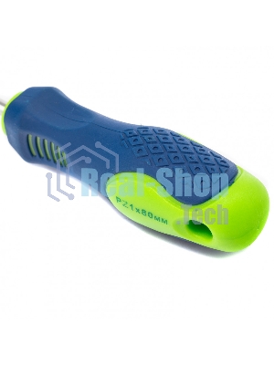 Отвертка Сибртех, PZ1 х 80 мм, CrV, двухкомпонентная рукоятка