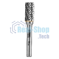 Борфреза по металлу Denzel твердосплавная, цилиндрическая, тип-А, 10 мм