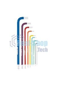 Набор ключей Gross 16400 имбусовых hex 1.5–10мм s2 9шт магнит экстра-длин. с шаром хром/краска