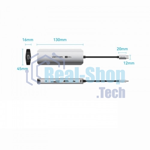 Мультифункциональный хаб Vention USB Type C 9 в 1