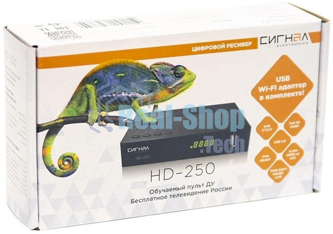 Ресивер DVB-T2 Сигнал Эфир HD-250 черный
