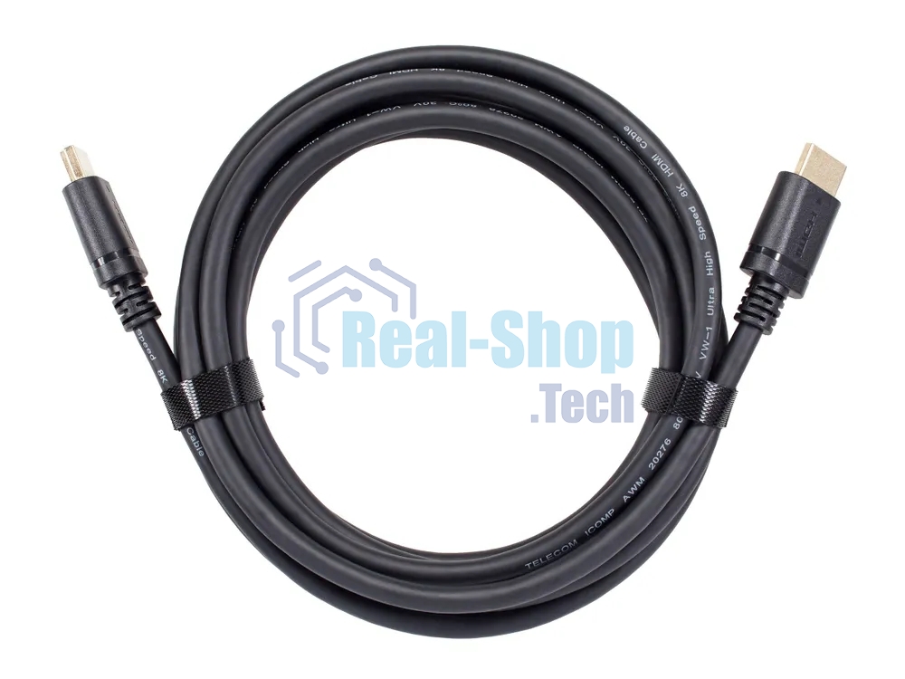 Кабель HDMI 19M/M,ver. 2.1 8KX60Hz (Econom) 1m Telecom TCG245C-1M