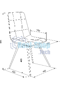Стул для дома Бюрократ CH-K1_4 комплект 4 шт т. серый Holland 18 металл черный на ножках