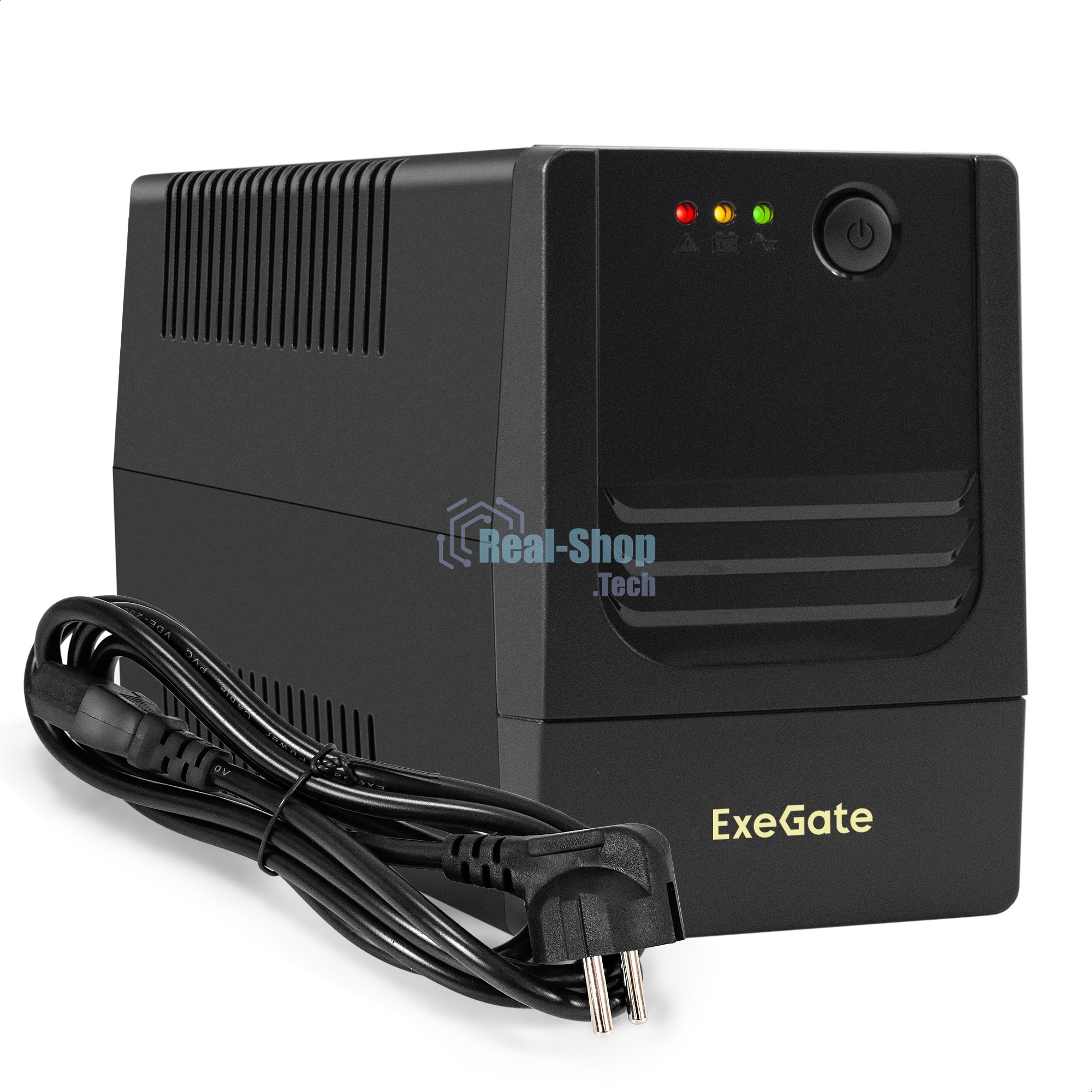 Источник бесперебойного питания ExeGate Power NB-1000.LED.AVR.4C13 (1000VA/650W, LED, AVR, 4*C13, батарея 12V 9Ah, черный)