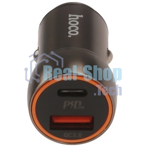 Автомобильное зарядное устройство Hoco Z46, 18Вт, USB, металлический серый, коробка