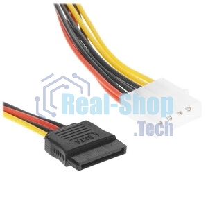 Кабель Cablexpert Кабель питания SATA CC-SATA-PSY-0.3M, 30 см, molex 4pin/2x sata15pin, на 2 устр., пакет