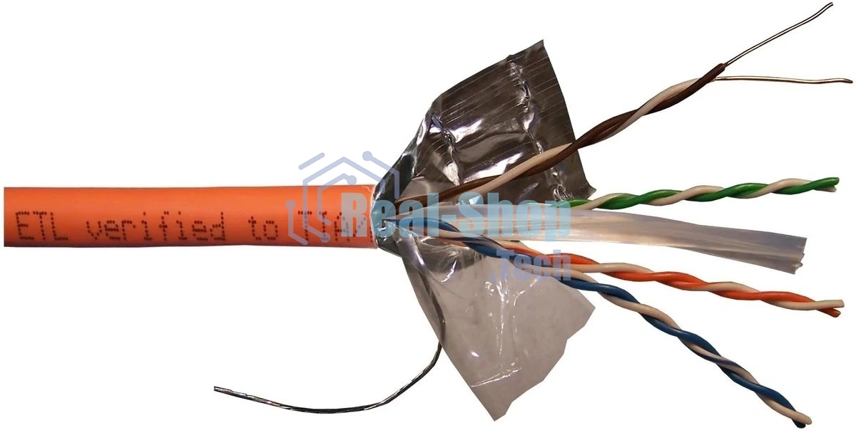 Кабель информационный Lanmaster LAN-6EFTP-HFLT-OR кат.6 FTP 4 пары 23AWG LSZH внутренний 305м оранжевый