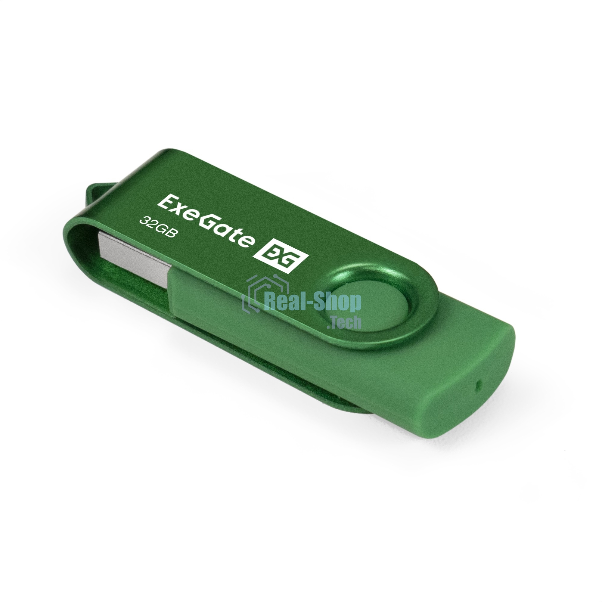 Exegate EX302046RUS USB-флеш накопитель ExeGate Jet 32GB зеленый (USB2.0, 480Mbps, пластик/металл)