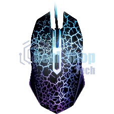 Мышь проводная Qumo Terra M02 черный, 3200 dpi, USB, кнопки - 6