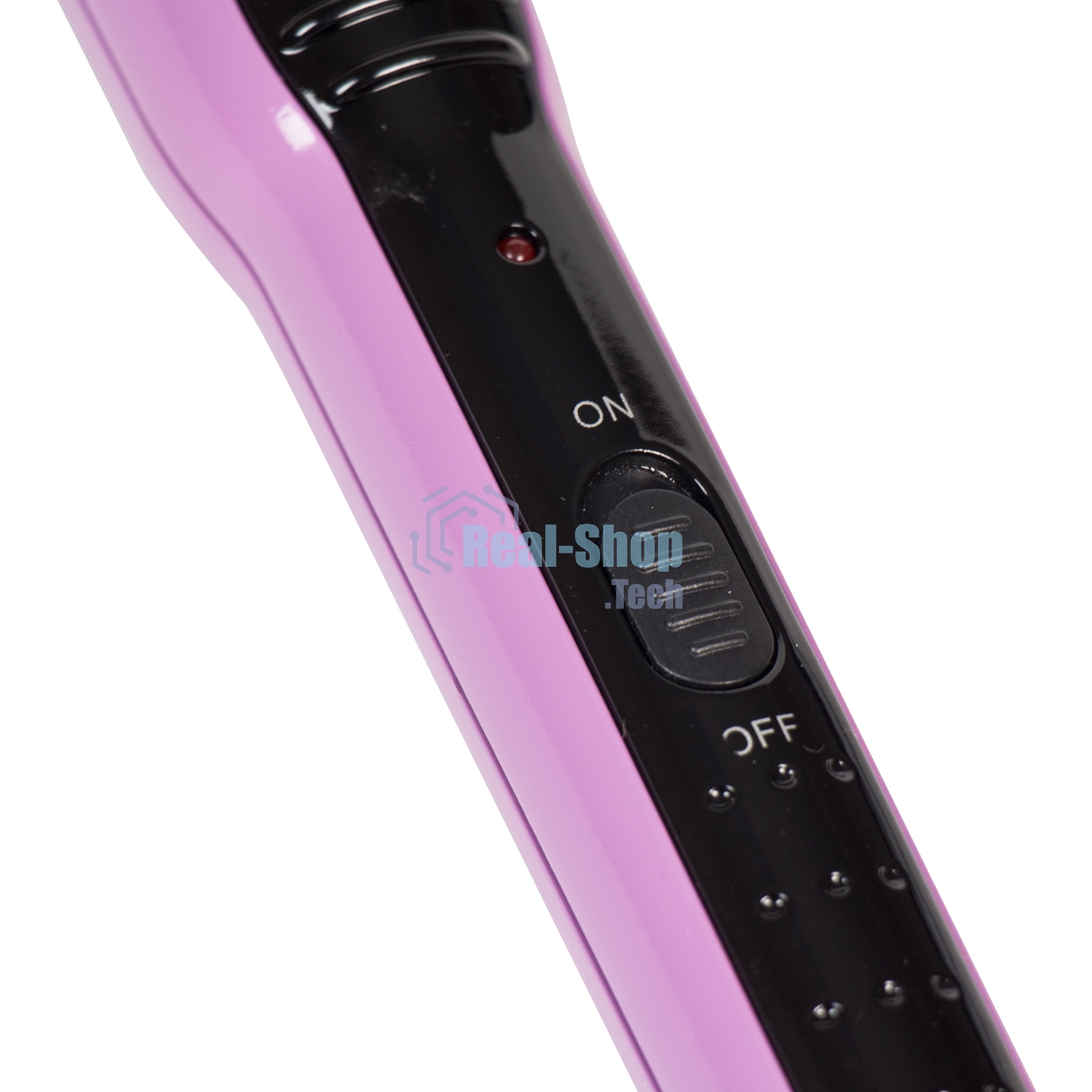 Плойка Galaxy Line GL 4625, фиолетовый, 30 Вт, макс темп. 200ºС, диаметр нагревательного элемента 10 мм, керам. покрытие рабочей поверхности, термоизолированный наконечник, петля для подвешивания, индикатор работы, вращающийся на 360° шнур питания