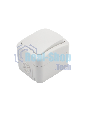 Выключатель одноклавишный Kranz Mini OG открытой установки, IP54 белый