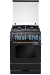 Плита газовая Hansa FCGA62109 черный, конфорок 4 шт, духовка 58 л, 60 см x 85 см x 60 см