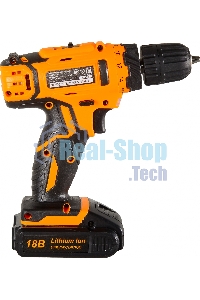 Дрель-шуруповерт аккумуляторная Вихрь ДА-18Л-2К/Б 72/14/22, Аккумуляторная, 18В, 2 АКБ, Кейс