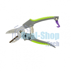 Секатор с наковальней Palisad 170 мм, металлические обрезиненные рукоятки