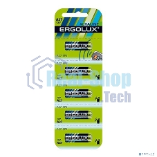 Батарейки Ergolux LR27A BL-5 (A27-BP5,12В) (5 шт. в уп-ке)