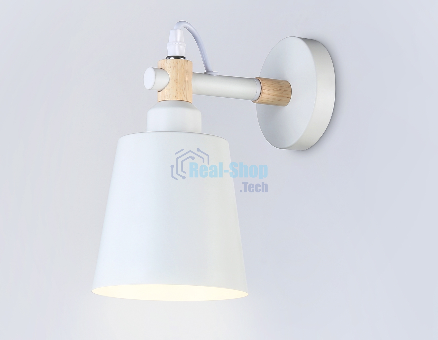 Светильник Ambrella light TR82212 WH/LW белый/светлое дерево E27 max 40W 230*130*190