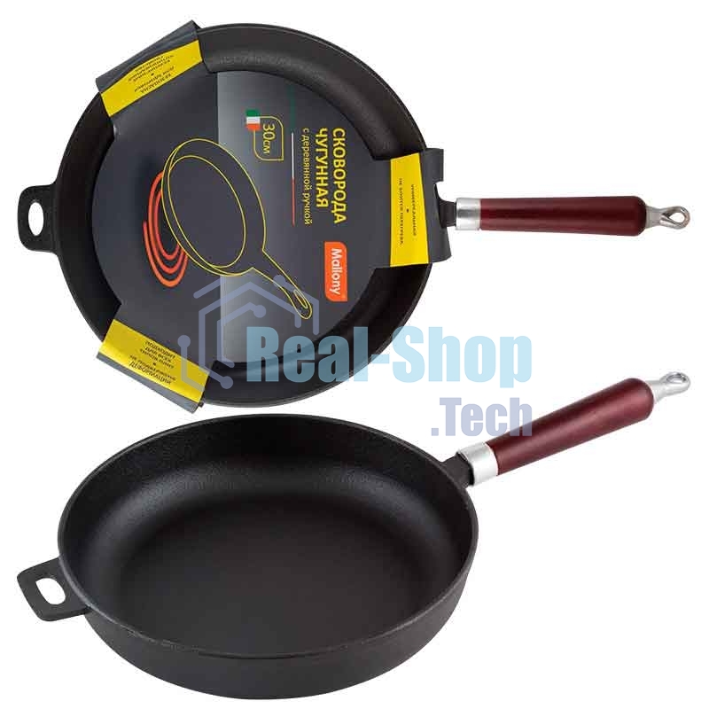 Сковорода чугунная MALLONY CIF30-W, чугун, диаметр 30 см, (в уп. 4 шт)