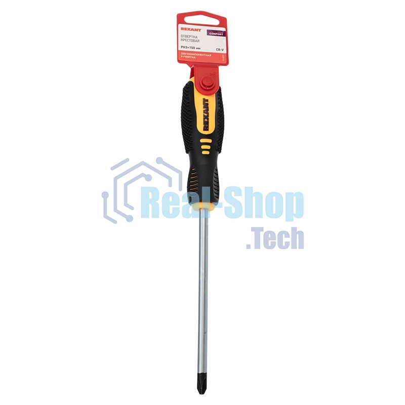 Отвертка крестовая Rexant PH 3х150 мм, двухкомпонентная рукоятка