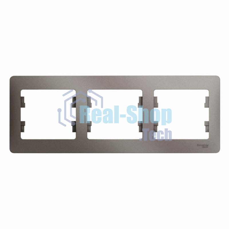 Рамка 3-м Glossa горизонт. платина SchE GSL001203