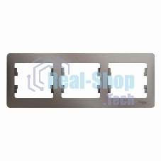 Рамка 3-м Glossa горизонт. платина SchE GSL001203