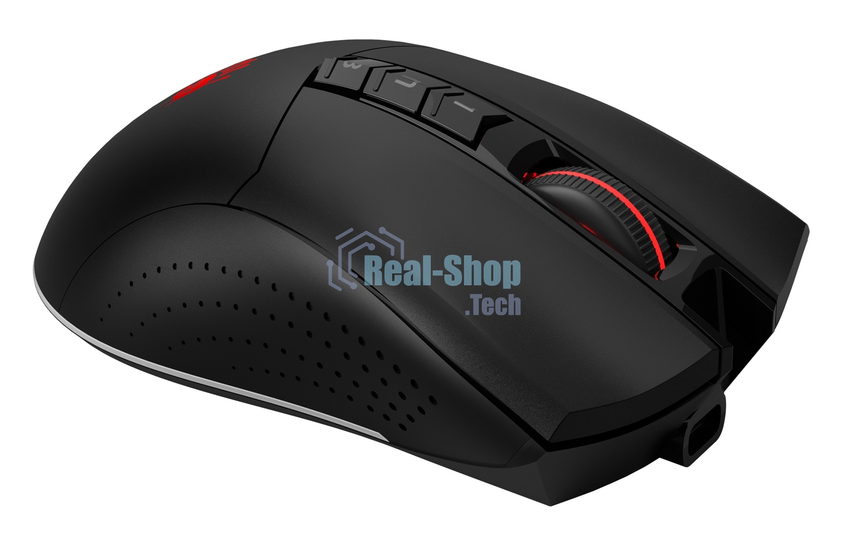Мышь беспроводная A4Tech Bloody R90 Plus черный, 5000 dpi, радиоканал, USB, кнопки - 8