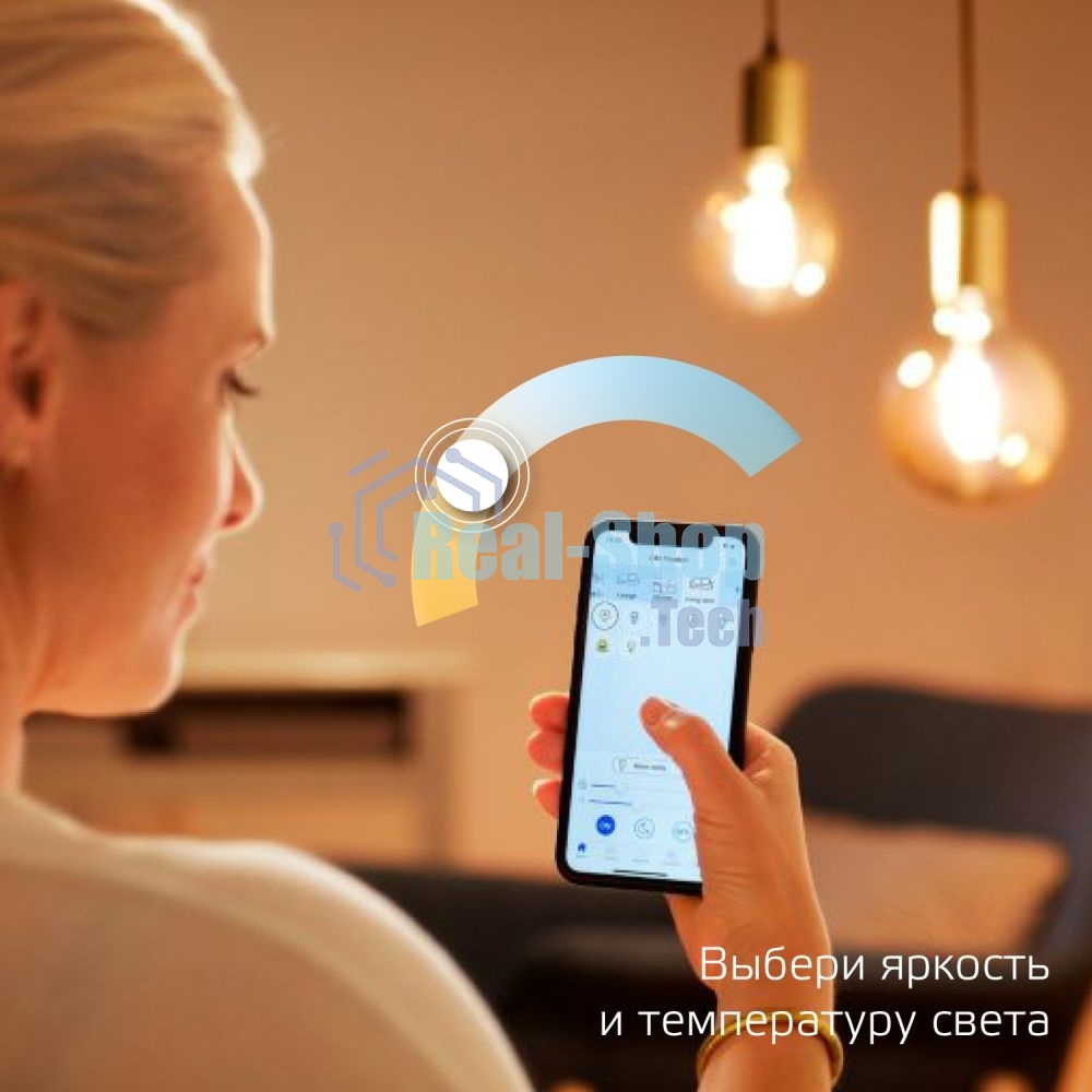 Лампа светодиодная филаментная Gauss Smart Home DIM+CCT E14 CF35 4,5 Вт 2000-6500 К 1/10/40