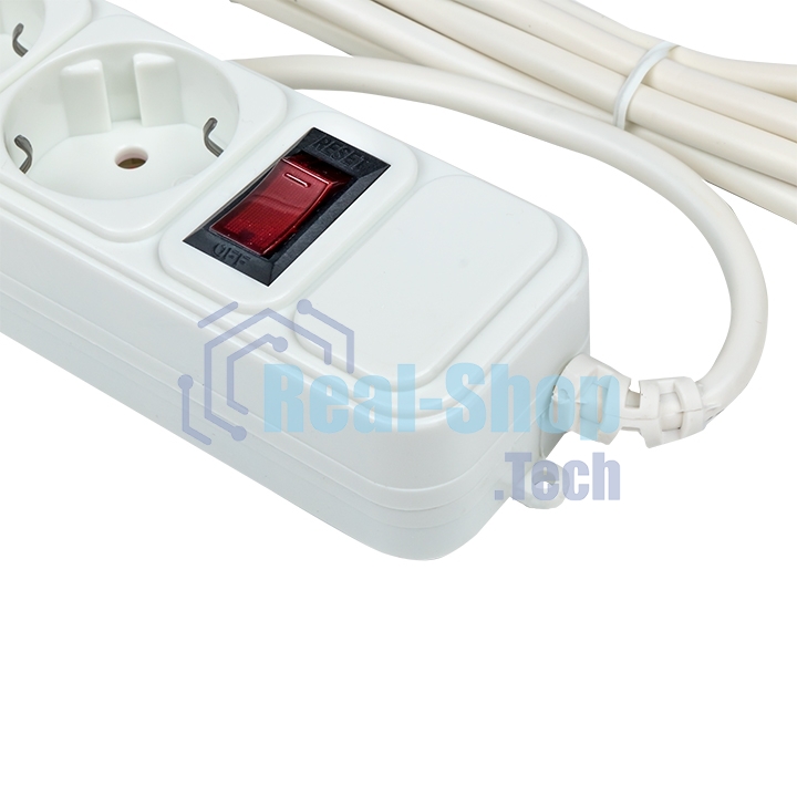 Сетевой фильтр EKF UFP10-375-6-03 6x3 м 10А/2,2 кВт с выкл. c/з ПВС 3х0,75 Блокбастер EKF PROxima