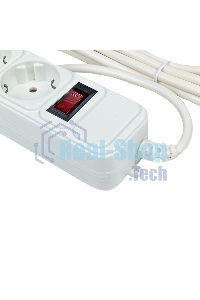 Сетевой фильтр EKF UFP10-375-6-03 6x3 м 10А/2,2 кВт с выкл. c/з ПВС 3х0,75 Блокбастер EKF PROxima