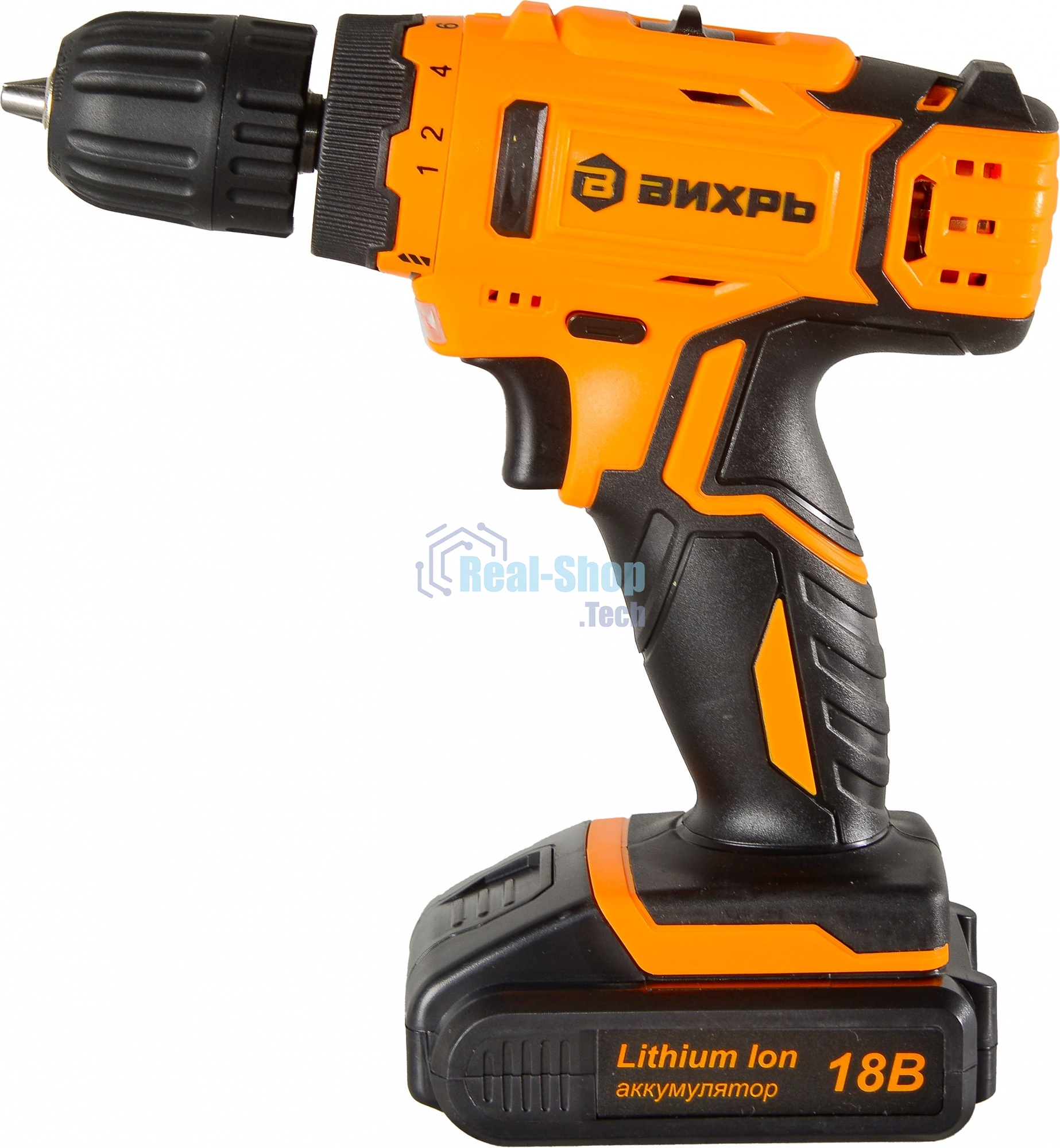 Дрель-шуруповерт аккумуляторная Вихрь ДА-18Л-2К/Б 72/14/22, Аккумуляторная, 18В, 2 АКБ, Кейс