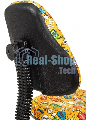 Кресло Бюрократ KD-4 оранжевый, ткань, 120 кг