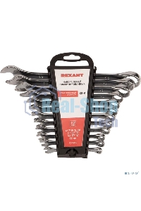 Набор ключей комбинированных Rexant (6-14, 17, 19, 22 мм), 12 шт., CrV, зеркальное хромирование