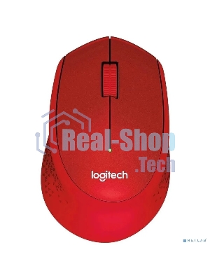 Мышь беспроводная Logitech M280 красный, 1000 dpi, радиоканал, USB, кнопки - 3