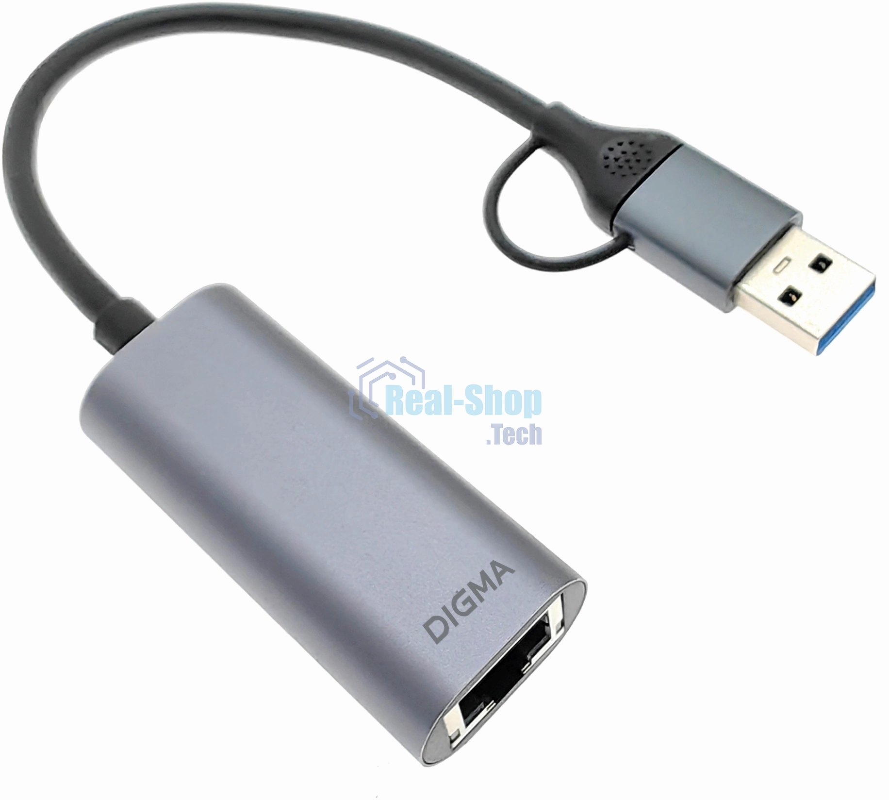 Сетевой адаптер Gigabit Ethernet Digma DLA-GEUC01 USB 3.0