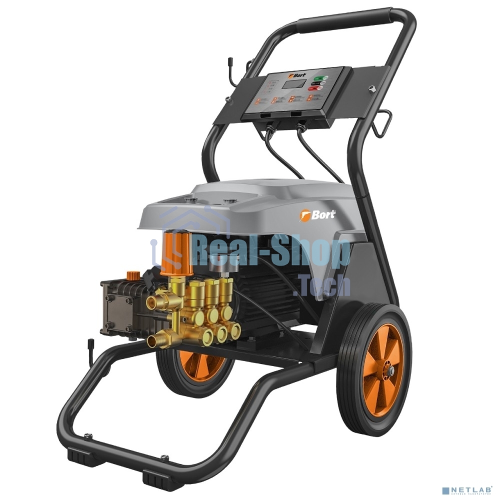 Мойка высокого давления Bort KEX-3200 2800 Вт, максимальное давление 90 бар, рабочее давление 70 бар, 20 л/мин, 47 кг, набор аксессуаров 10 шт