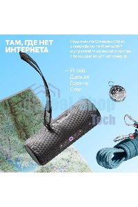 Умная колонка Yandex Стрит Алиса черный 30W 2.0 BT/Wi-Fi 10м 3300mAh (YNDX-00030BLK)