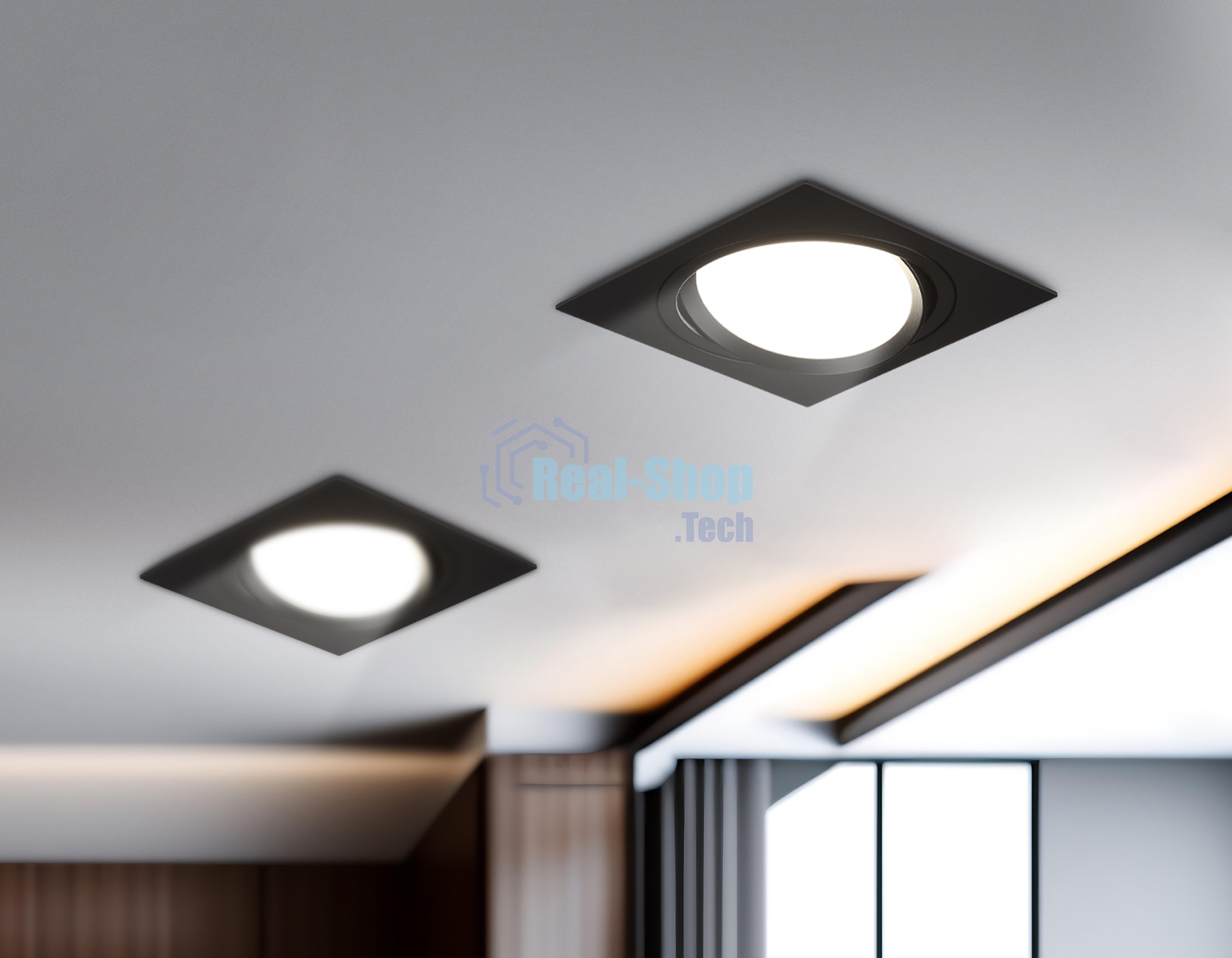 Светильник Ambrella light TN51917 BK черный GX53 max 12W 115*115*23