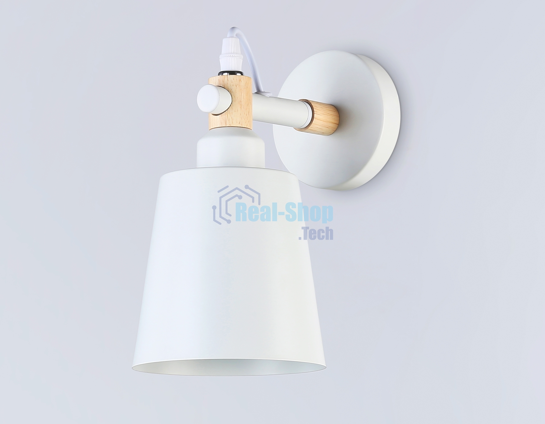 Светильник Ambrella light TR82212 WH/LW белый/светлое дерево E27 max 40W 230*130*190