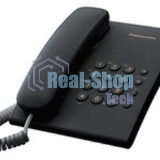 Телефон проводной Panasonic KX-TS2350RUB черный повтор номера, регул-ка громкости, кр.на стену