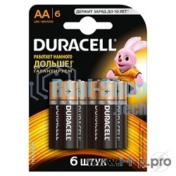 Батарейка DURACELL LR6-6BL BASIC (6/60/16800)