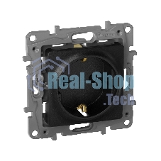 Розетка 2К+З, немецкий стандарт, винтовые зажимы, 16А, 250В~, Etika, антрацит Розетка 2К+З, немецкий стандарт, винтовые зажимы, 16А, 250В~, Etika, антрацит