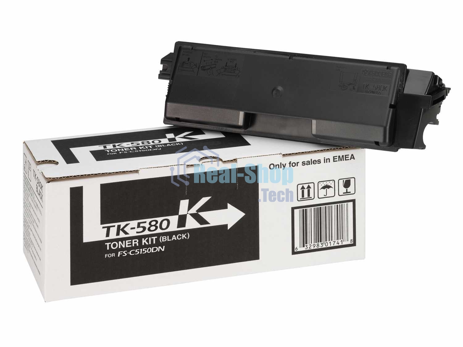Картридж лазерный Kyocera TK-580K (1T02KT0NL0) черный для FS-C5150DN 3500 стр.