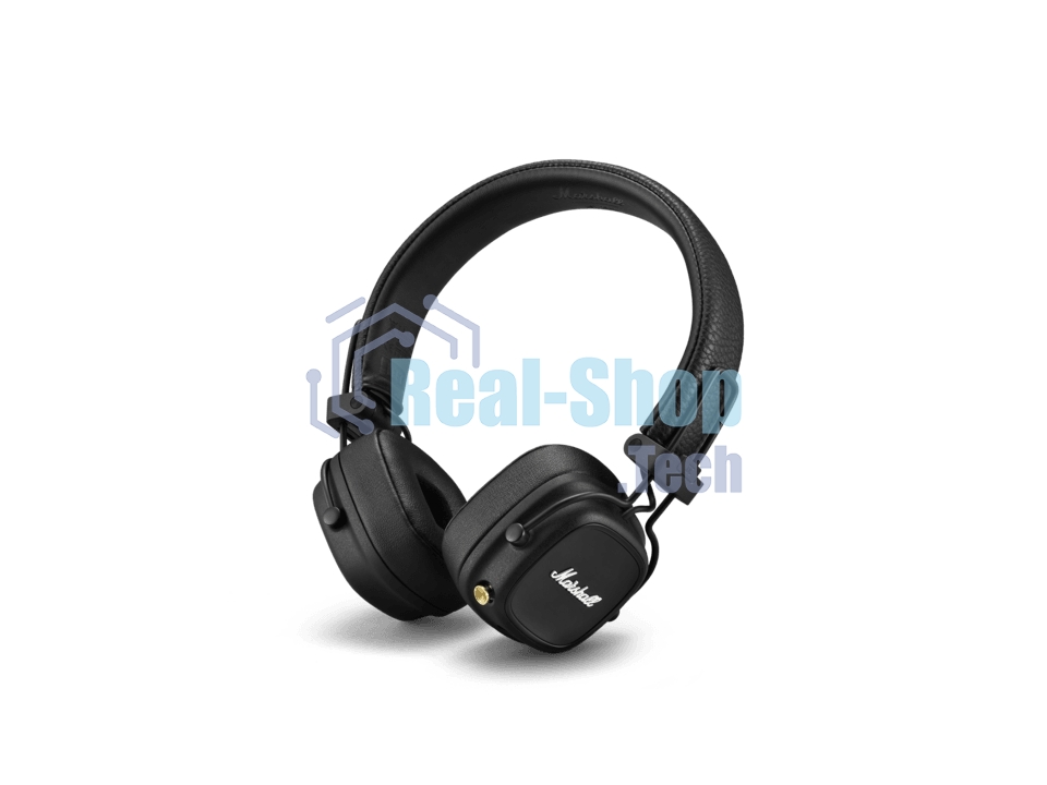 Беспроводные/проводные наушники Marshall Major IV черный, накладные, Bluetooth + проводной, беспроводная зарядка, до 80 ч