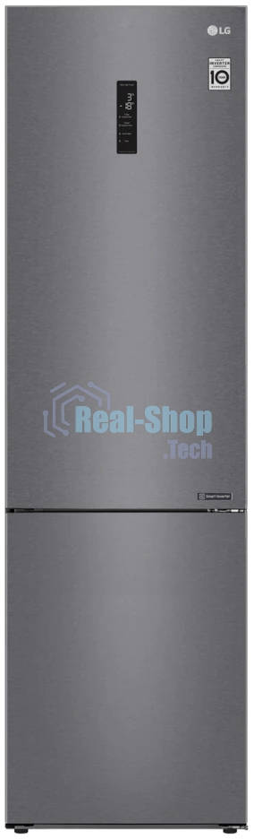 Холодильник LG GA-B509CLSL графитовый двухкамерный 277/107л морозилка снизу, No Frost