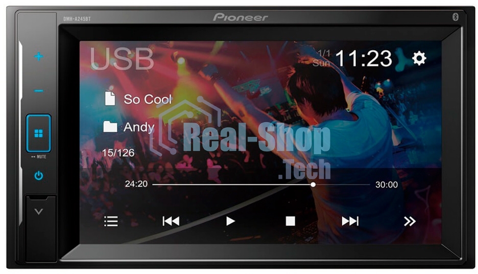 Автомагнитола Pioneer DMH-A245BT, 2 DIN, 6.2