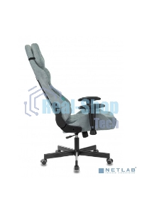 Кресло игровое Бюрократ VIKING KNIGHT LT28 FABRIC серо-голубой крестовина металл/пластик
