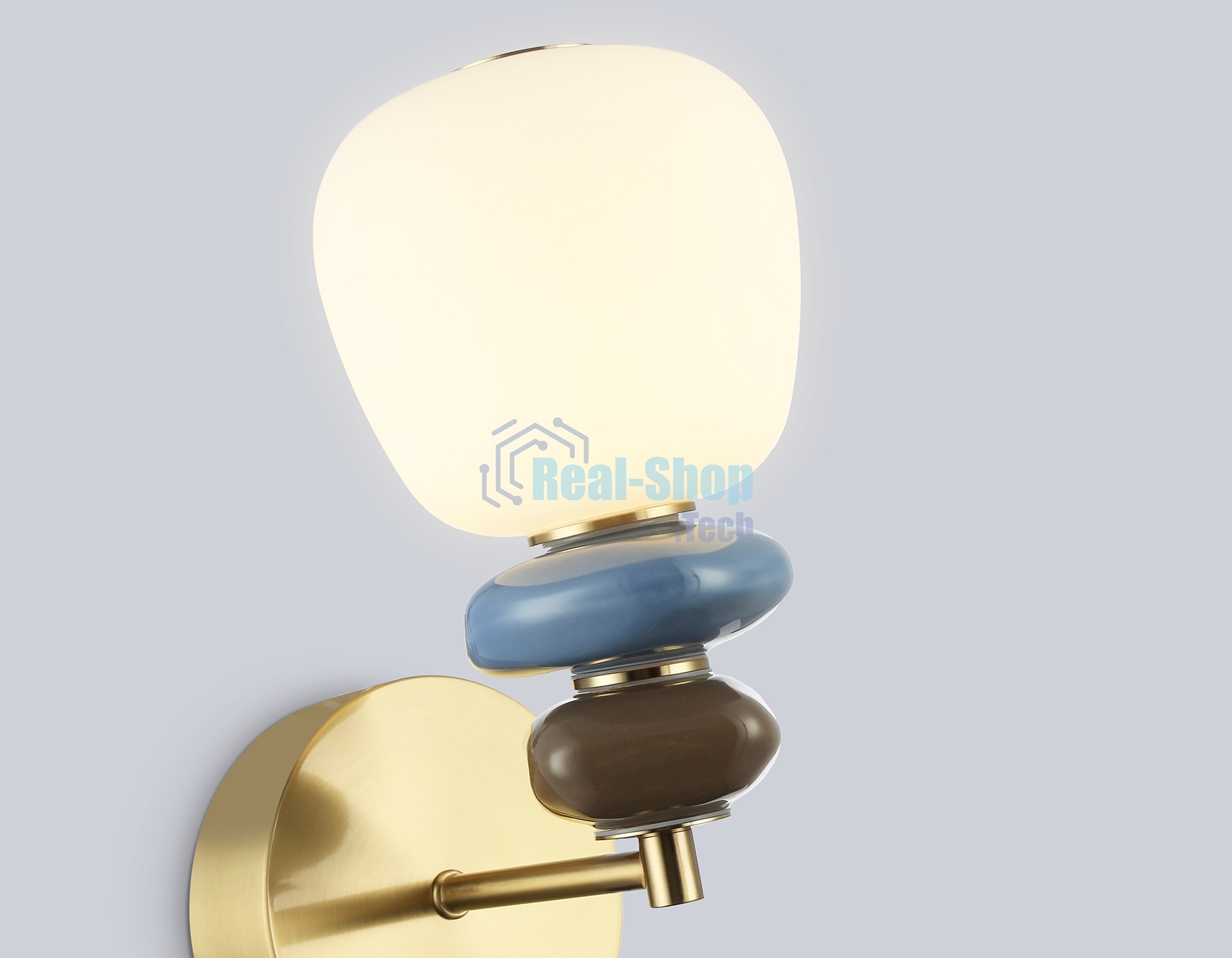 Настенный светильник Ambrella light LH53168 SB/WH бронза/белый 8W 3000K 140*225*300