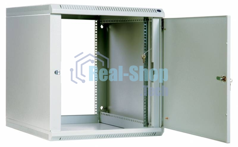 Шкаф настенный ЦМО ШРН-Э-12.500.1 12U 600x520 мм пер. дв. стал. лист несъемные бок. пан. серый