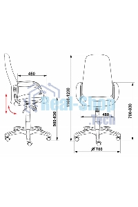 Кресло руководителя Бюрократ CH-808AXSN/TW-12 серый TW-12