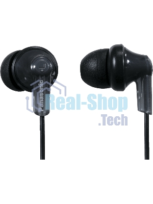 Наушники вкладыши Panasonic RP-HJE118GUK 1.1м черный проводные (в ушной раковине)