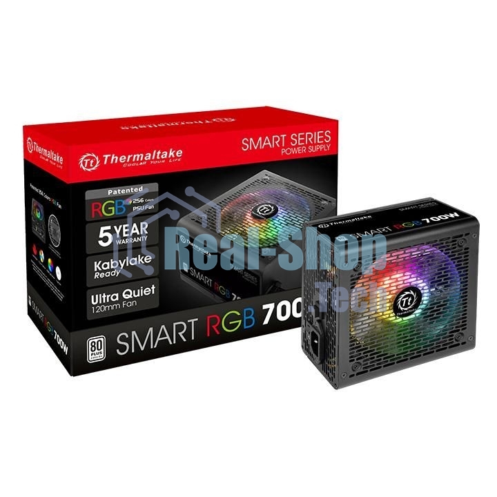 Блок питания Thermaltake Smart RGb (PS-SPR-0700NHSAWE-1), 700Вт, 80 PLUS, 120мм, черный